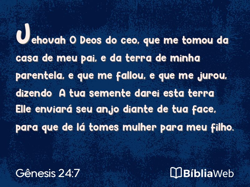 Gênesis 24:7 em imagem para compartilhar