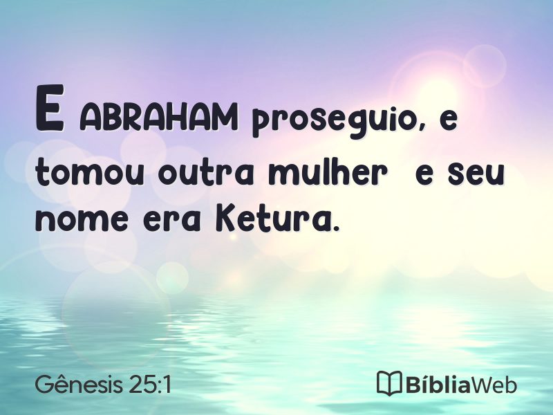 Gênesis 25:1 em imagem para compartilhar