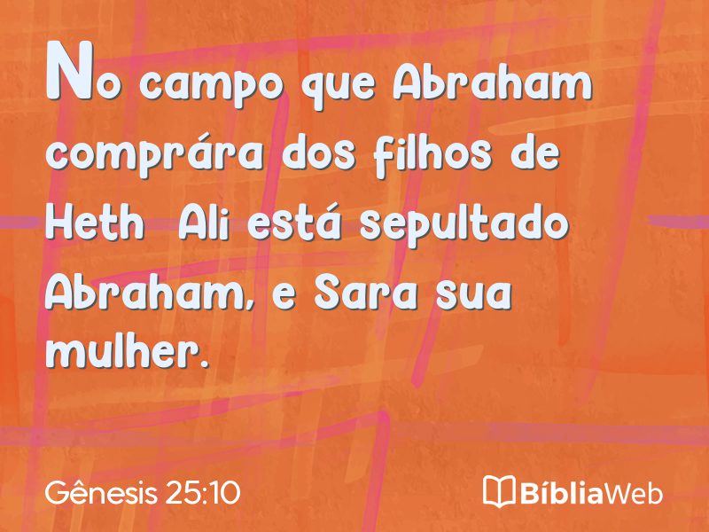 Gênesis 25:10 em imagem para compartilhar
