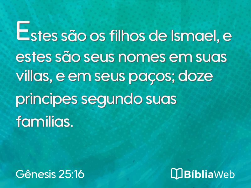 Gênesis 25:16 em imagem para compartilhar
