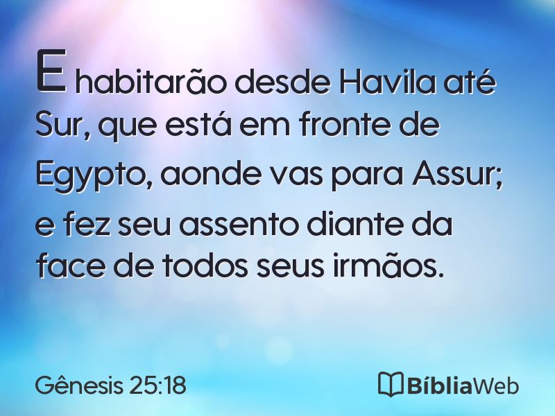 Gênesis 25:18 em imagem para compartilhar