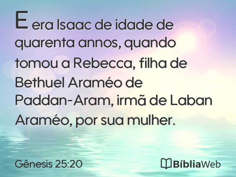 Gênesis 25:20 em imagem para compartilhar