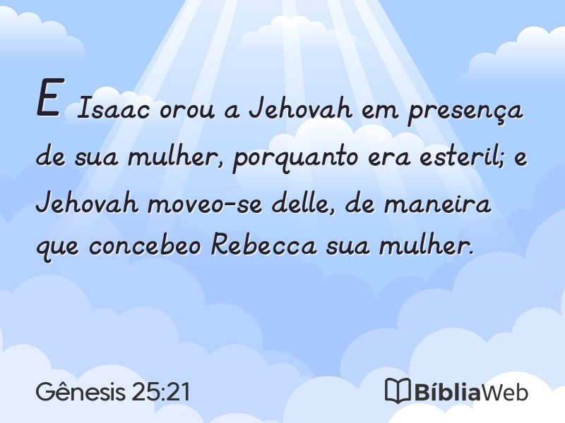 Gênesis 25:21 em imagem para compartilhar