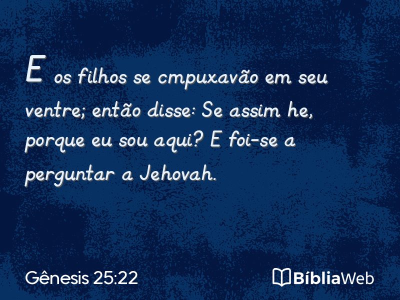 Gênesis 25:22 em imagem para compartilhar