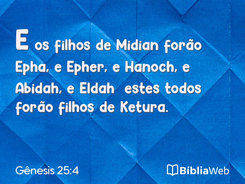 Gênesis 25:4 em imagem para compartilhar