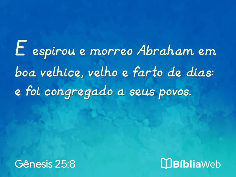 Gênesis 25:8 em imagem para compartilhar