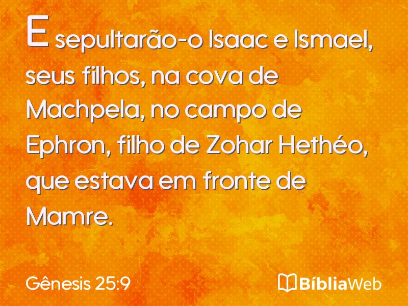Gênesis 25:9 em imagem para compartilhar