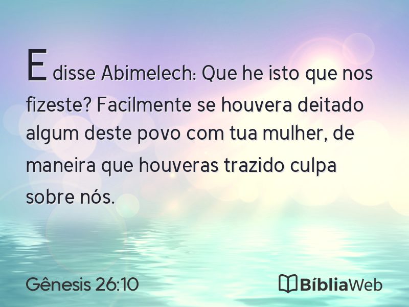 Gênesis 26:10 em imagem para compartilhar