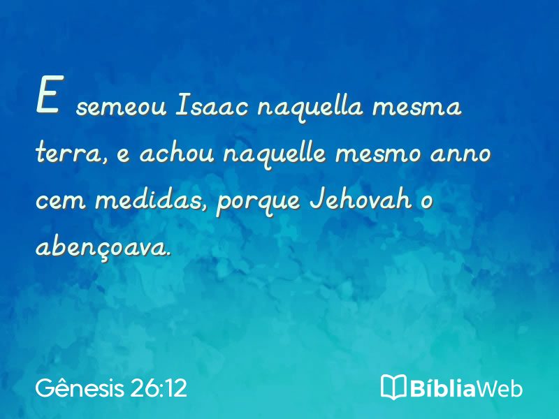 Gênesis 26:12 em imagem para compartilhar