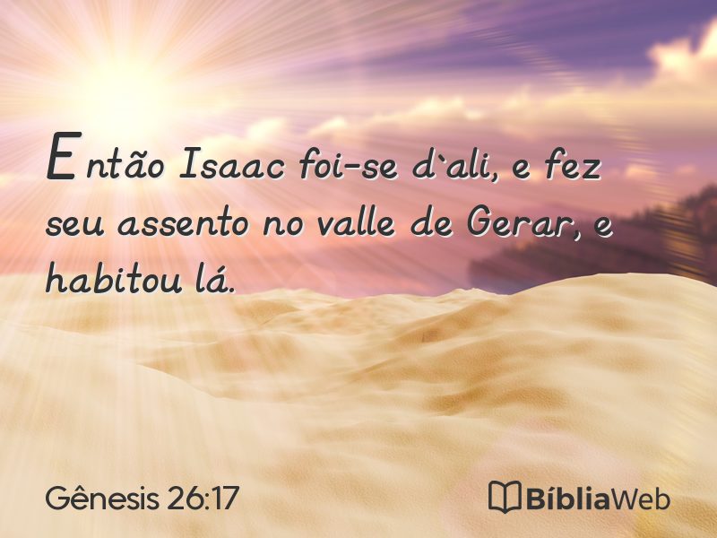Gênesis 26:17 em imagem para compartilhar