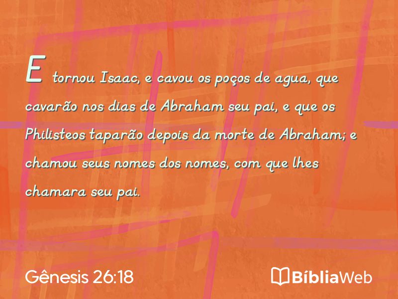 Gênesis 26:18 em imagem para compartilhar