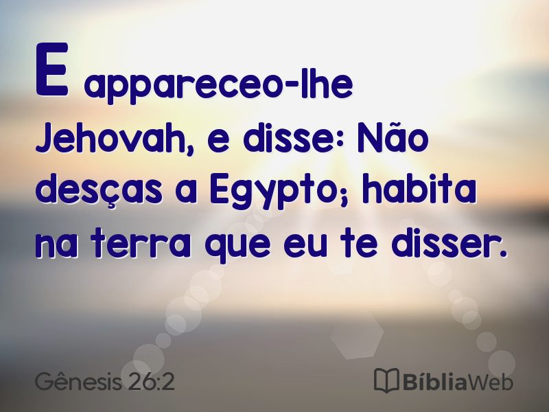 Gênesis 26:2 em imagem para compartilhar