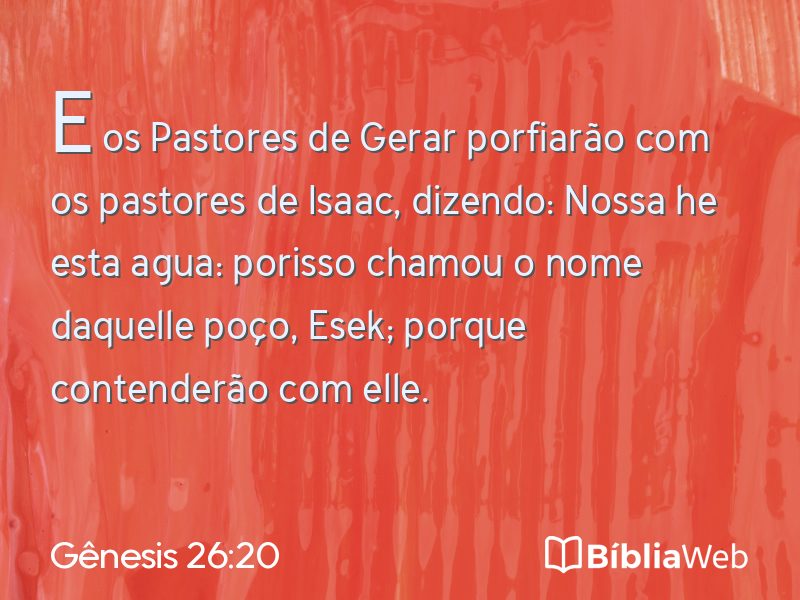 Gênesis 26:20 em imagem para compartilhar