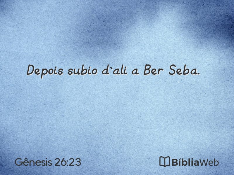 Gênesis 26:23 em imagem para compartilhar