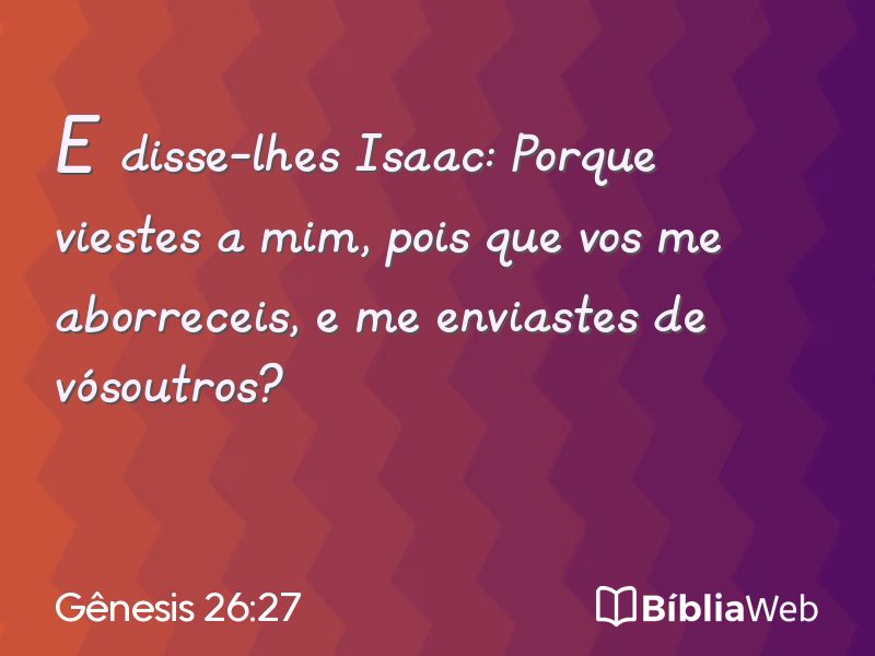 Gênesis 26:27 em imagem para compartilhar
