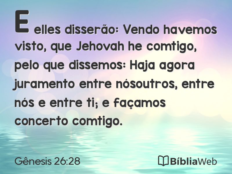 Gênesis 26:28 em imagem para compartilhar