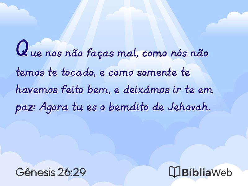 Gênesis 26:29 em imagem para compartilhar