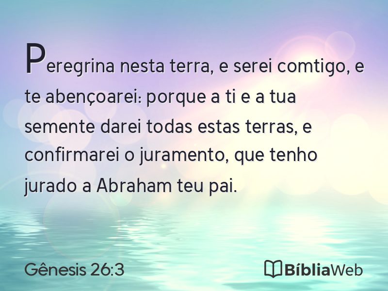 Gênesis 26:3 em imagem para compartilhar