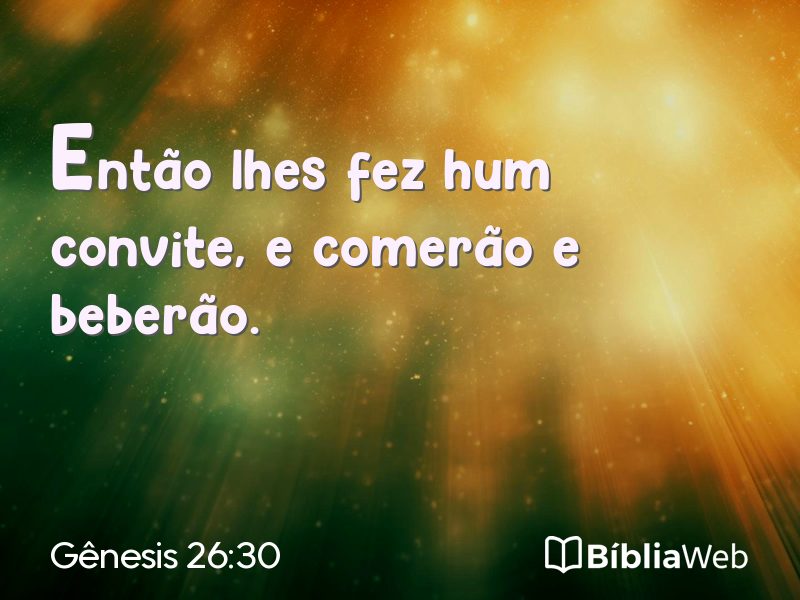 Gênesis 26:30 em imagem para compartilhar