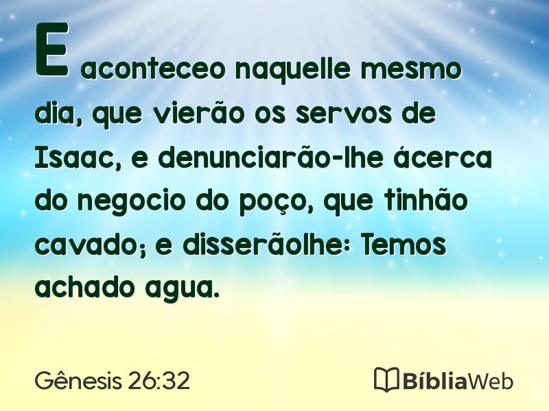 Gênesis 26:32 em imagem para compartilhar