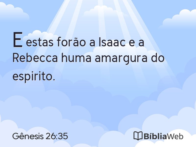 Gênesis 26:35 em imagem para compartilhar