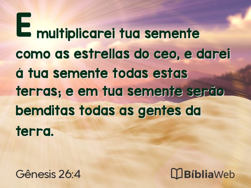 Gênesis 26:4 em imagem para compartilhar