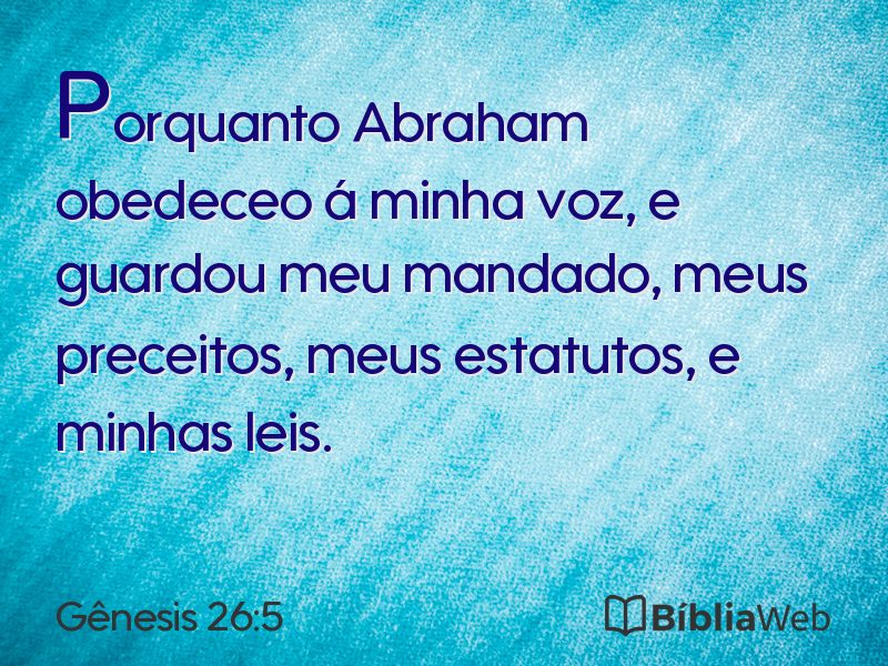 Gênesis 26:5 em imagem para compartilhar