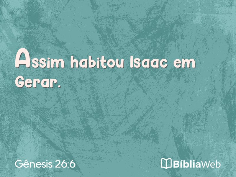 Gênesis 26:6 em imagem para compartilhar