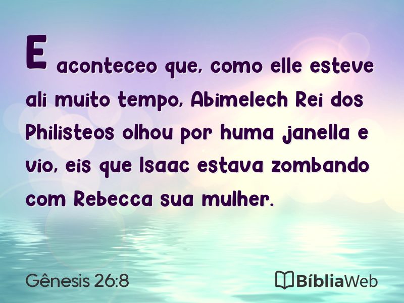Gênesis 26:8 em imagem para compartilhar
