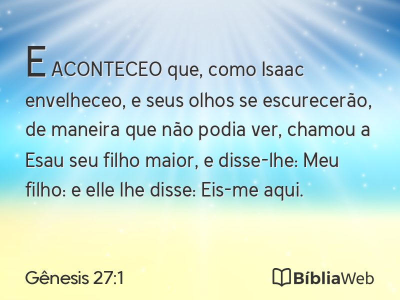 Gênesis 27:1 em imagem para compartilhar