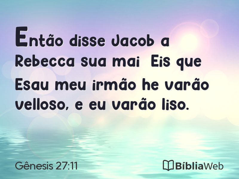 Gênesis 27:11 em imagem para compartilhar