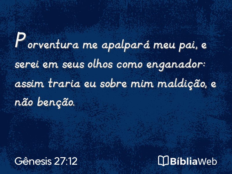 Gênesis 27:12 em imagem para compartilhar