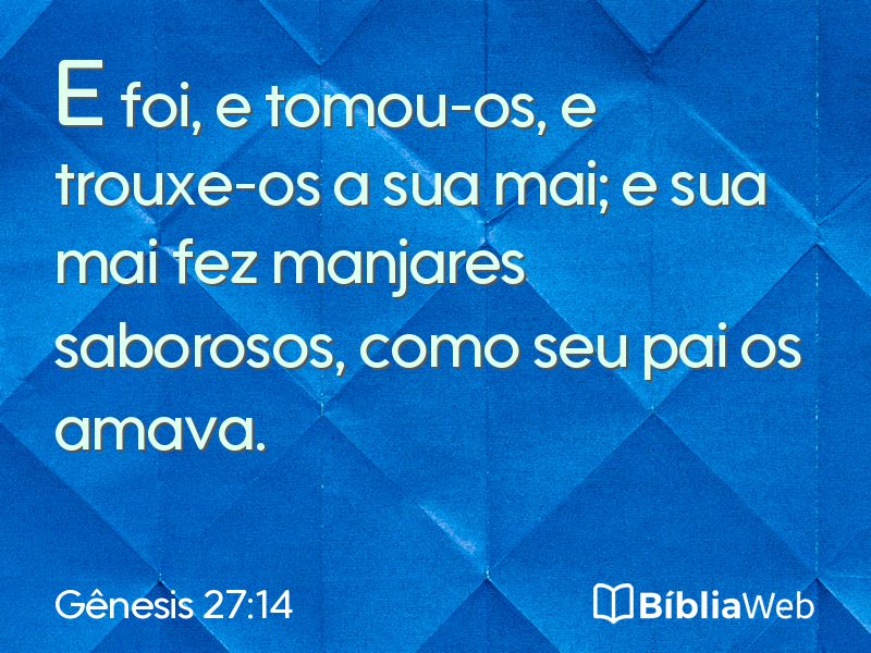 Gênesis 27:14 em imagem para compartilhar