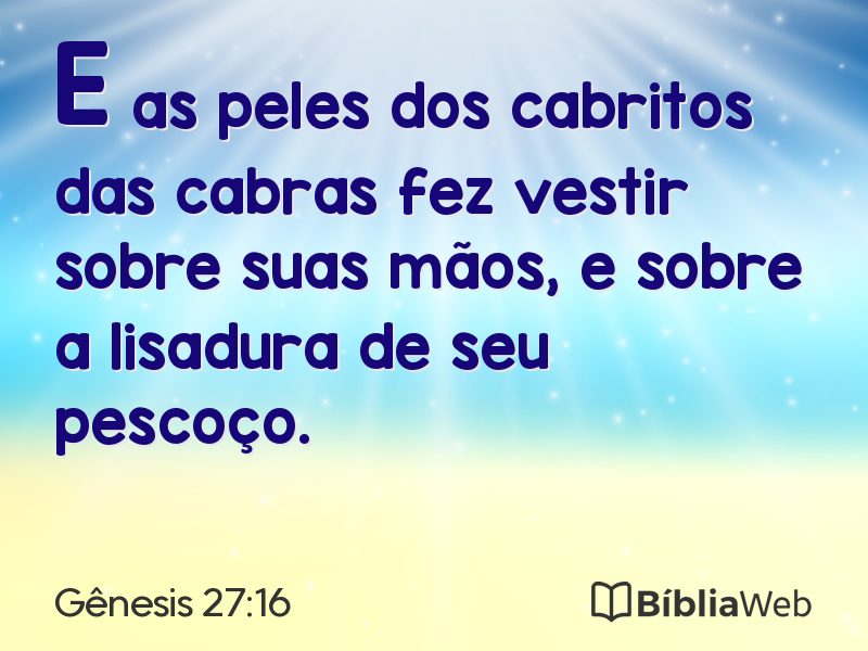 Gênesis 27:16 em imagem para compartilhar