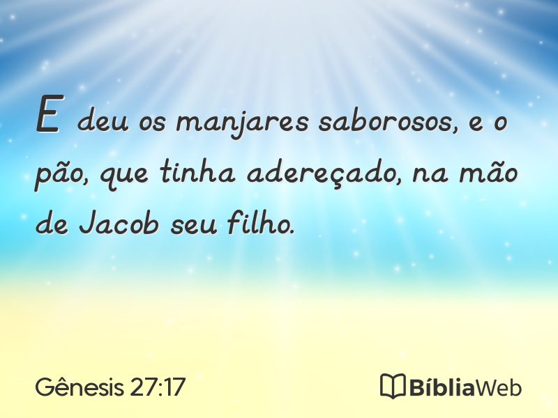 Gênesis 27:17 em imagem para compartilhar