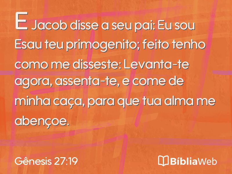 Gênesis 27:19 em imagem para compartilhar