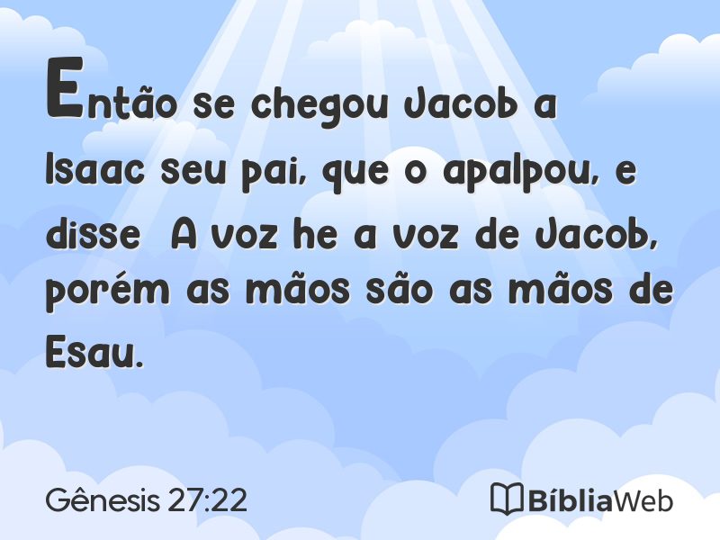 Gênesis 27:22 em imagem para compartilhar