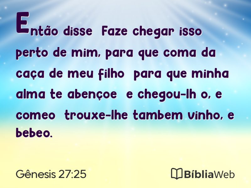 Gênesis 27:25 em imagem para compartilhar