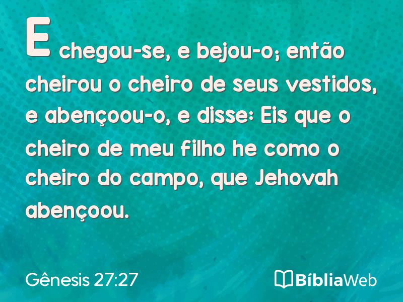 Gênesis 27:27 em imagem para compartilhar