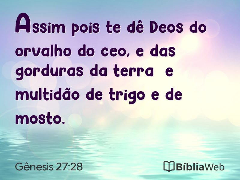 Gênesis 27:28 em imagem para compartilhar