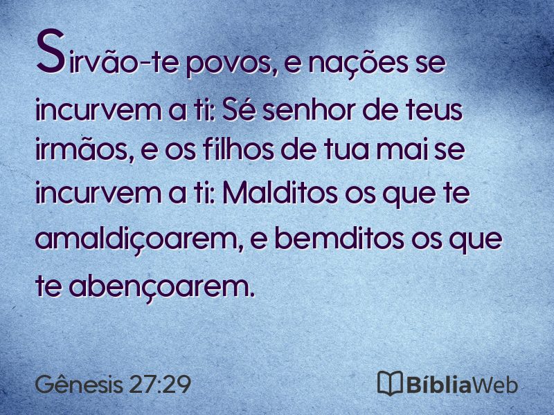 Gênesis 27:29 em imagem para compartilhar
