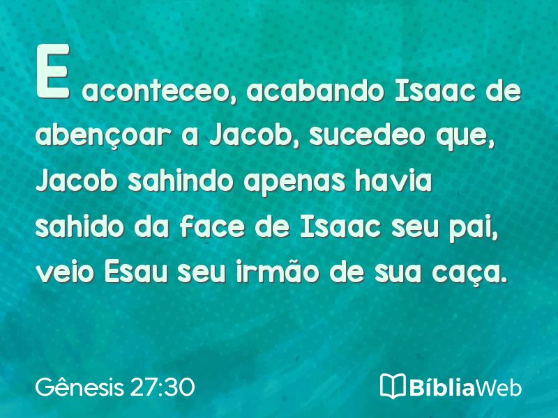 Gênesis 27:30 em imagem para compartilhar