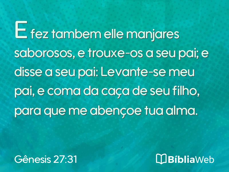 Gênesis 27:31 em imagem para compartilhar