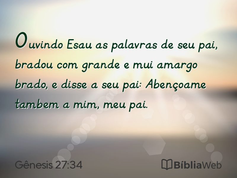 Gênesis 27:34 em imagem para compartilhar