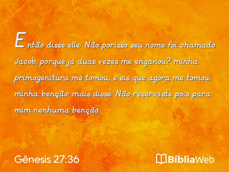 Gênesis 27:36 em imagem para compartilhar