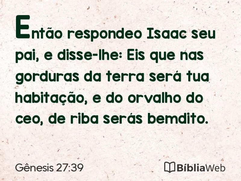 Gênesis 27:39 em imagem para compartilhar