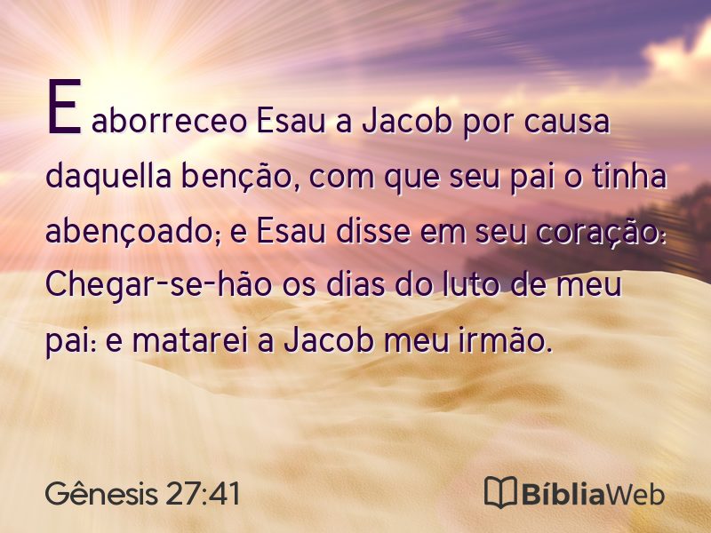 Gênesis 27:41 em imagem para compartilhar