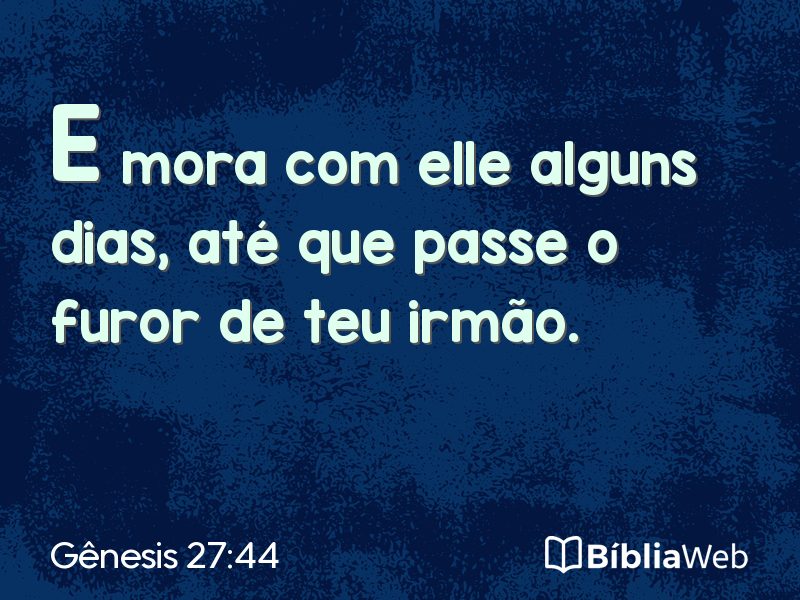 Gênesis 27:44 em imagem para compartilhar