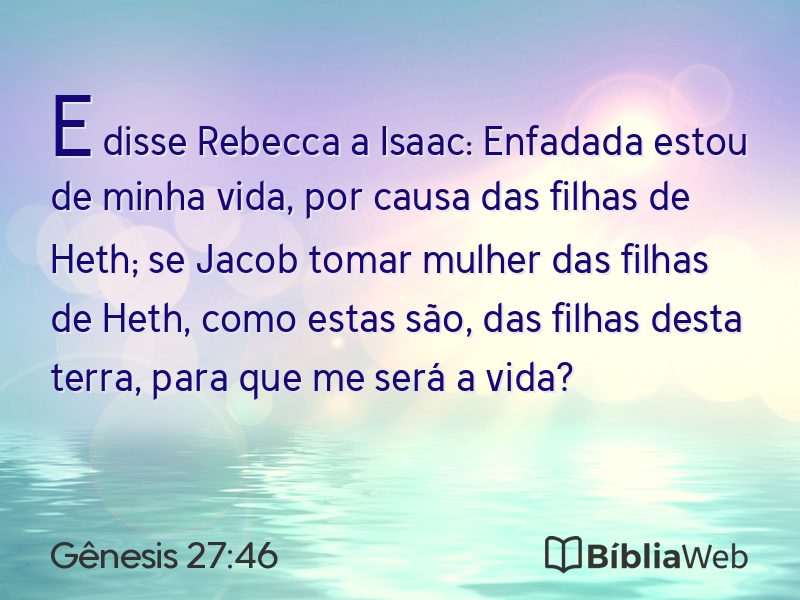 Gênesis 27:46 em imagem para compartilhar