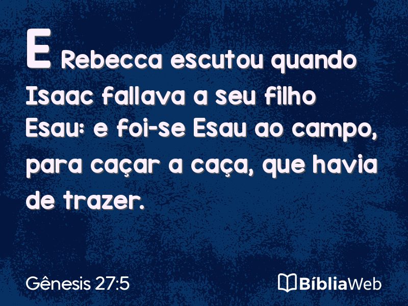 Gênesis 27:5 em imagem para compartilhar